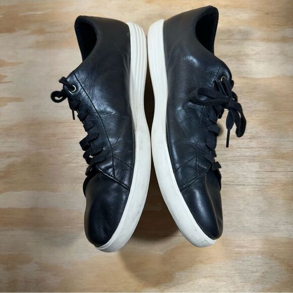 Cole Haan Grand OS Black Leather Sneakers Men’s Size 9 - Picture 4 of 6